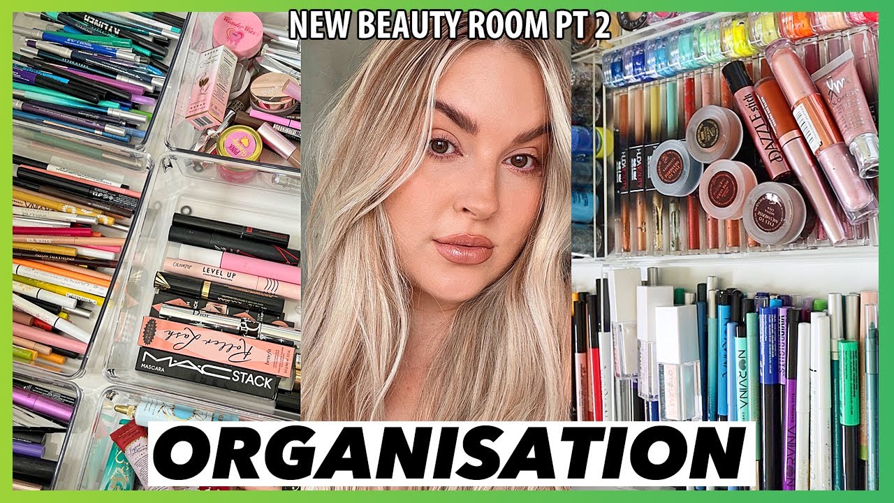 organising my NEW beauty room 🛍️ pt 2 💖 pigments, cream eyeshadows, liners etc