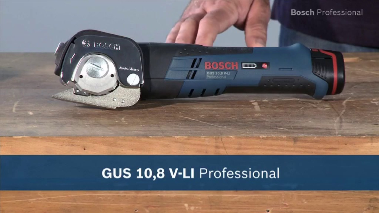 Bosch GUS 108 V-LI Professional Cordless universal shear - YouTube
