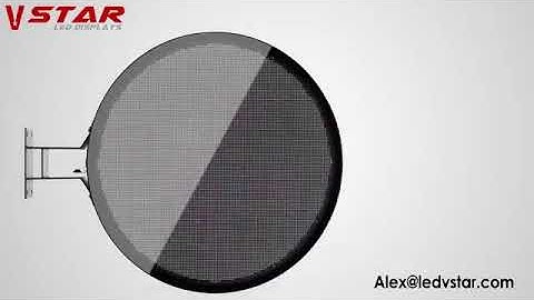 VSTAR Outdoor Indoor programable Circle double-sided Round Advertising LED LOGO Sign Display