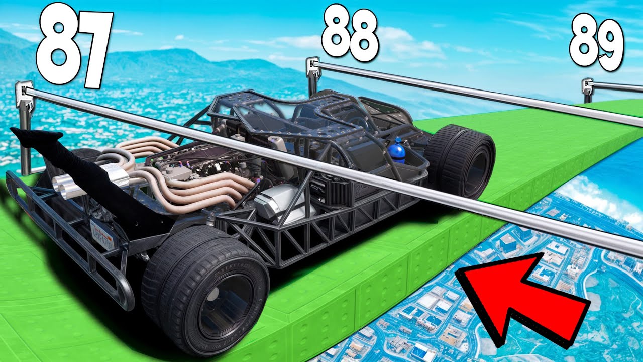 КАК ДАЛЕКО ПРОЕДЕТ ЧИТ ТАЧКА ПОД САМЫМ НИЗКИМ ШЛАГБАУМОМ В ГТА 5? УЗКО НИЗКО В GTA 5 ONLINE