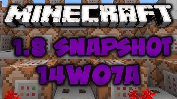 Minecraft 1.8 Snapshot 14w07a Iron Trapdoors & Command Block dispensors