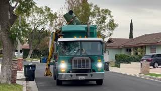 Garbage Trucks packing out on heavy overloaded thanksgiving trash pt 2