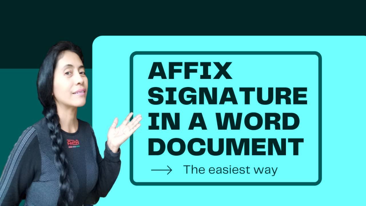 Affix signature in a word document | The easiest way - YouTube