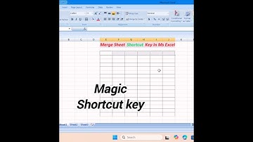 Excel Sheet Merge Magic 🎩 Short cut Key #excel #shorts #sheet #tricks #viral #shortvideo