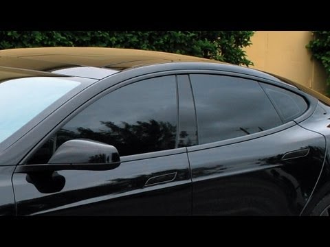 Tesla Model S Black Out Window Trim with Plasti Dip - YouTube