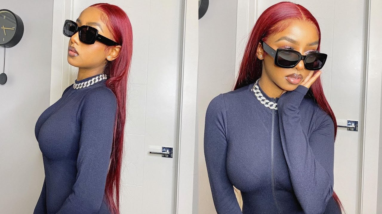 This colour though!!! | Burgundy Wig Install | ft. World New Hair