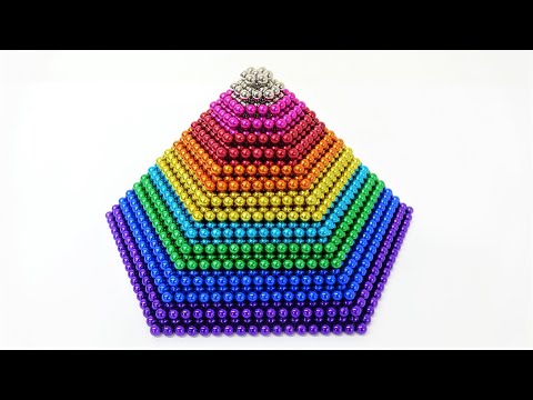 DIY - 磁気ボールからピラミッドを作る方法 | ASMR | Magnetic Samurai