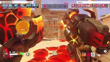 frontline presence with Zarya (Millja) and Reinhardt (Pleiadeux) by RSK — Overwatch 2 Replay FR4V3T