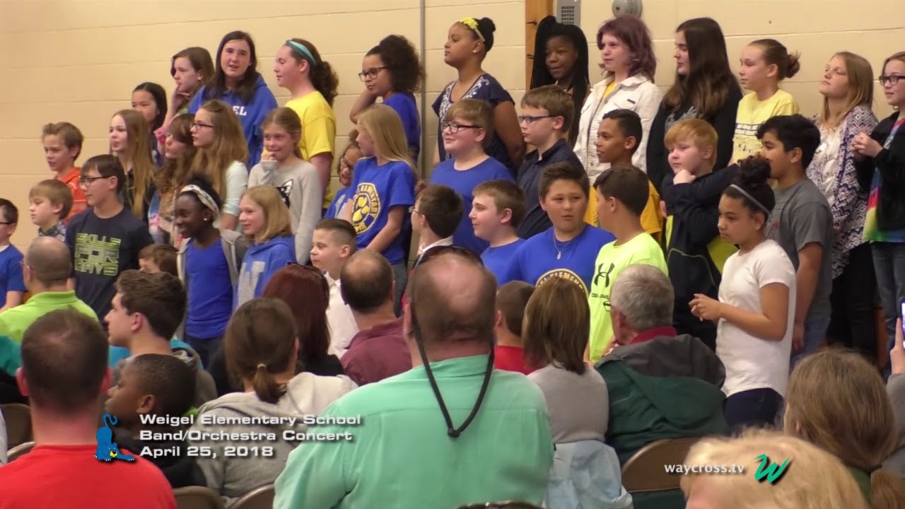 Weigel Elementary Orchestra, Chorus, and Band Concert: April 25, 2018 football score