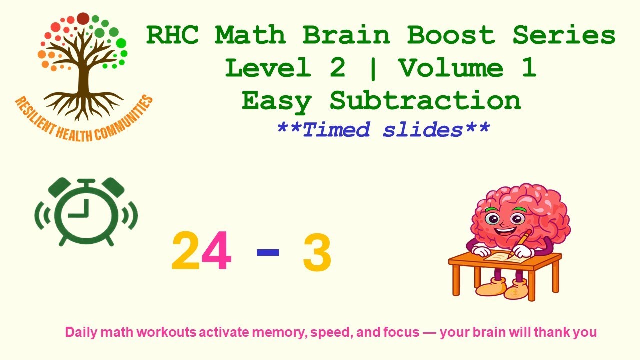 Brain Boost Math | Level 2 | Volume 1 | Easy Subtraction - YouTube