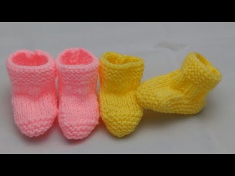 Video 2 Needle Baby Socks Knitting Pattern