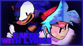 Faker WITH LYRICS | VS Sonic.Exe LYRICAL COVER | FRIDAY NIGHT FUNKIN' with Lyrics