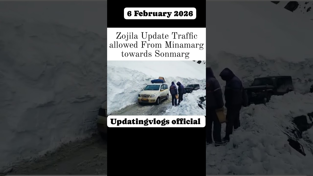 Zojila Road Update - Good Update:- Finally traffic Allowed from Minamarg Today 6th Jan 2026 