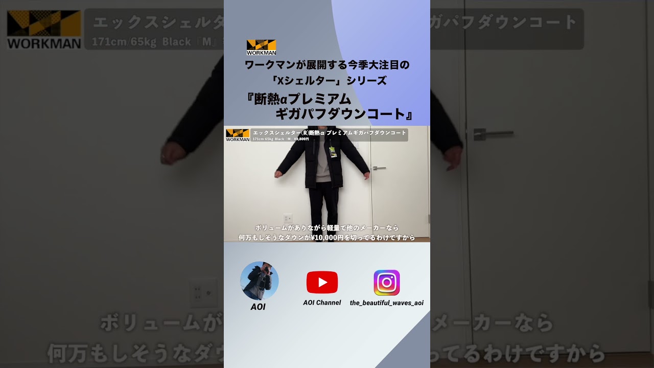 ワークマン エックスシェルター プレミアム ギガパフダウンコート 