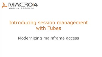 Tubes mainframe session manager: Introductory demo