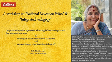 Webinar on NEP and Integrated Pedagogy by Dr Vijayam Ravi