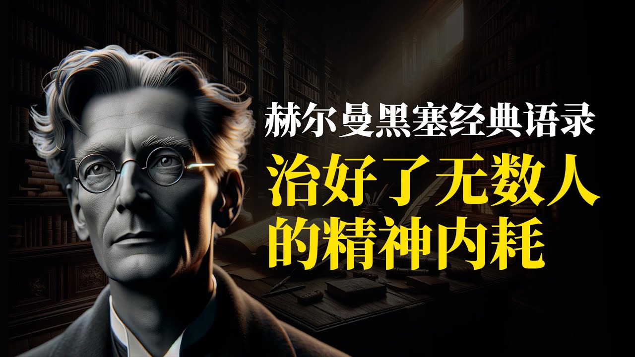 赫爾曼·黑塞經典語錄,治好了無數人的精神內耗,無數迷途、低谷者的領路人 - YouTube