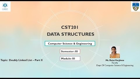 KTU CST 201 Data Structures Doubly Linked List - Part 2
