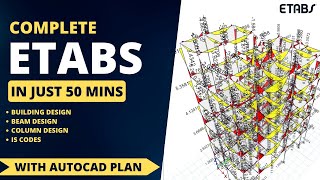 Complete ETABS Software in 50 minutes | Building design | Beam Design | Column Design | IS code screenshot 3