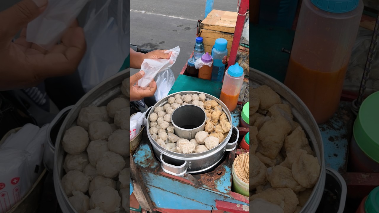 Pentol Telur Puyuh di Jembatan Rejoto Prajurit Kulon, Mojokerto