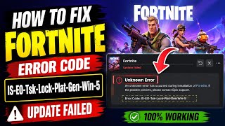 Fortnite Update Failed Problem || game update issue || How To Fix Error Code is-Eo_Tesk _lock win_5 Profile