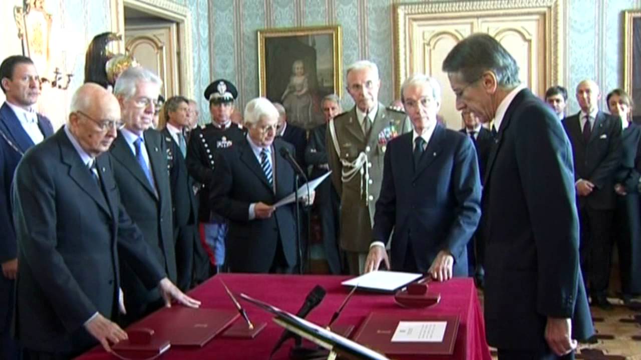 Giuramento del Ministro degli Affari Esteri del Governo Monti