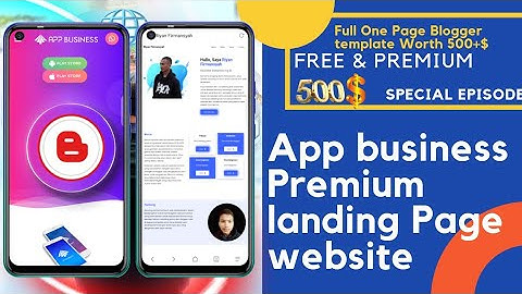 APP Business Premium Blogger Template| Landing Page Website| Lookhelper
