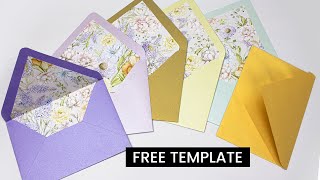 DIY Envelope Liner Template, How to Make Envelope, Free Envelope Template Download