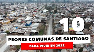 Las 10 peores comunas para vivir en Santiago de Chile en 2022