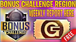 Bonus Challenge Weekly Report Bonus Challenge Voucher Bonus Challenge Region Pubg Mobile