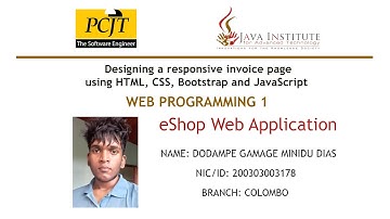 Designing a responsive invoice page - eShop Web Application - Web Programming 1 - Task 32