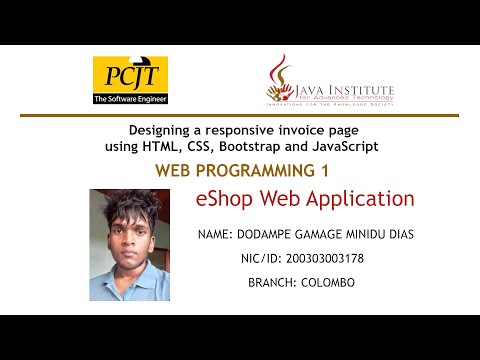 Designing a responsive invoice page - eShop Web Application - Web Programming 1 - Task 32
