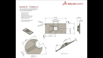 Solidworks CSWA Exam Practice | PART MODELLING | Section D - 2