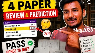 CA Foundation May 2026 📚 | 4 Paper Review & Result Prediction 🤔 #cafoundation #ca