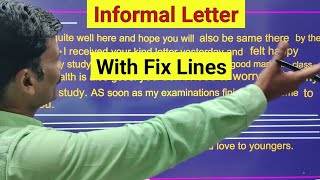 Informal Letter Fix Lines | Letter writing in English| Letter format