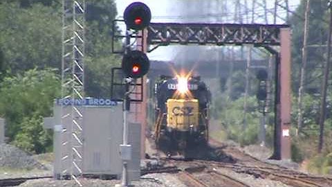 CSXT 8451 Q706-15 Crosses Over at Bound Brook, NJ