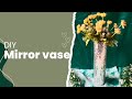 Mirror flower vasebestoutofwaste handmade vaseflowervasediy puttywork