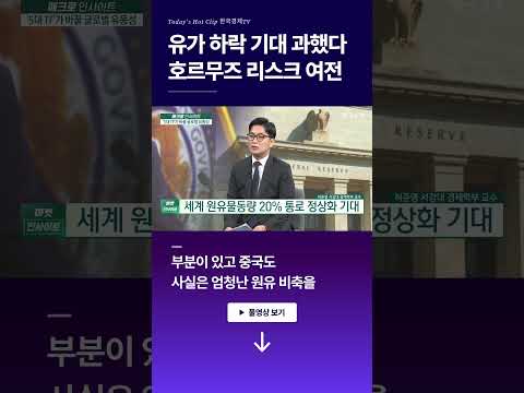 유가 하락 기대 과했다...호르무즈 리스크 여전ㅣ허준영 서강대 경제학부 교수