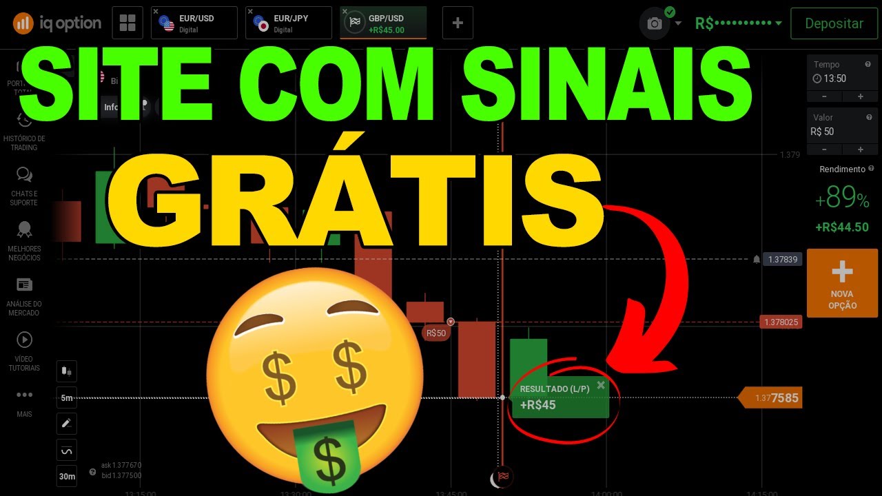 NOVO SITE DE SINAIS GRÁTIS PARA USAR EM OPÇÕES BINÁRIAS E FOREX!