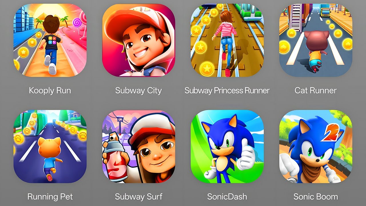 Kooply Run, Subway Surfers City, Subway Princess Runner, Cat Runner, Running Pet, Subway Surfers