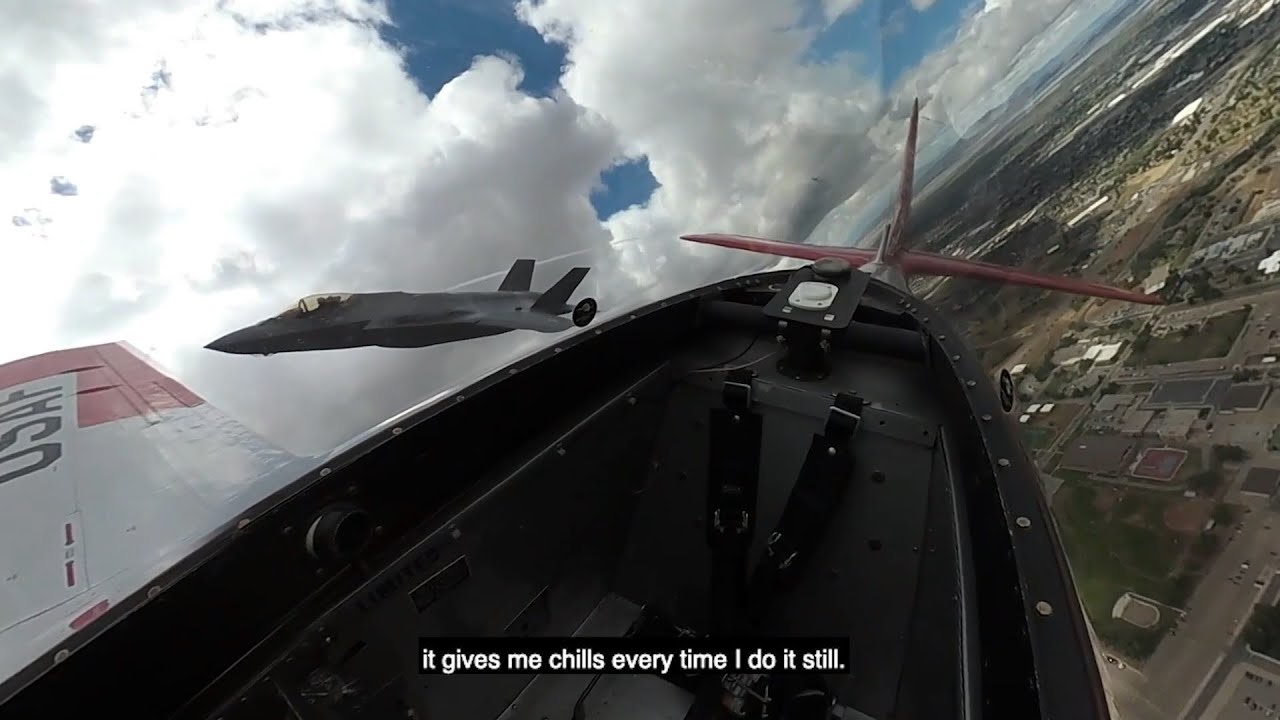 P-51 and F-35A Demo Team formation flight - YouTube