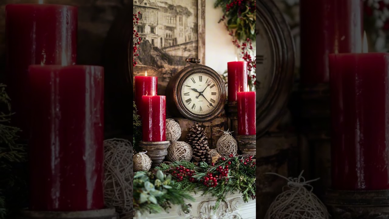 Идеи рождественского декора в красных и зеленых тонах 2025 года