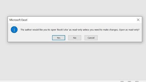 How to Force “Open as Read Only” Prompt in Excel 2016 / 2019