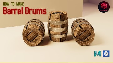 How to Make Barrel Drums / Game Asset / 3D Modeling Tutorial In Maya 2024