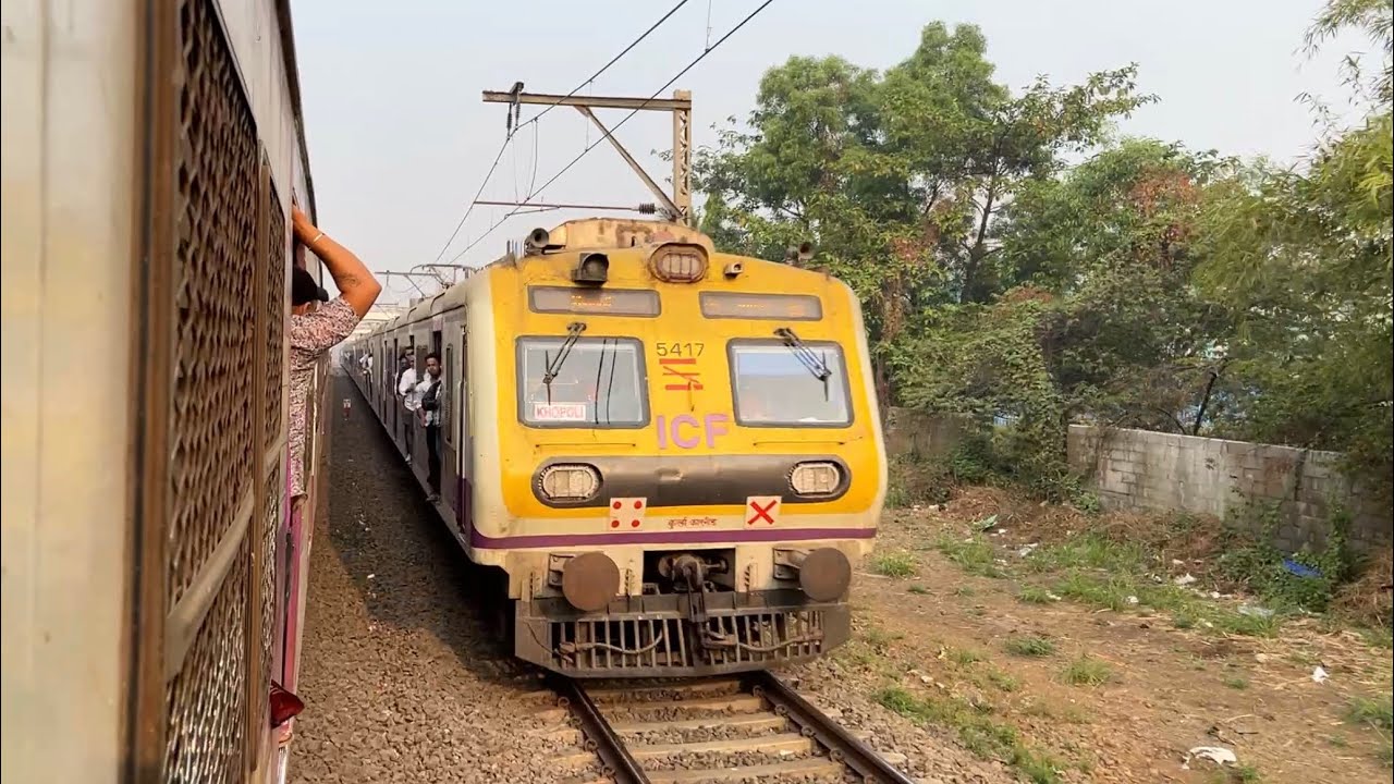 Mumbai Local Train Action Back To Back Between Badlapur and Thane Station ll Mumbai Local Train 