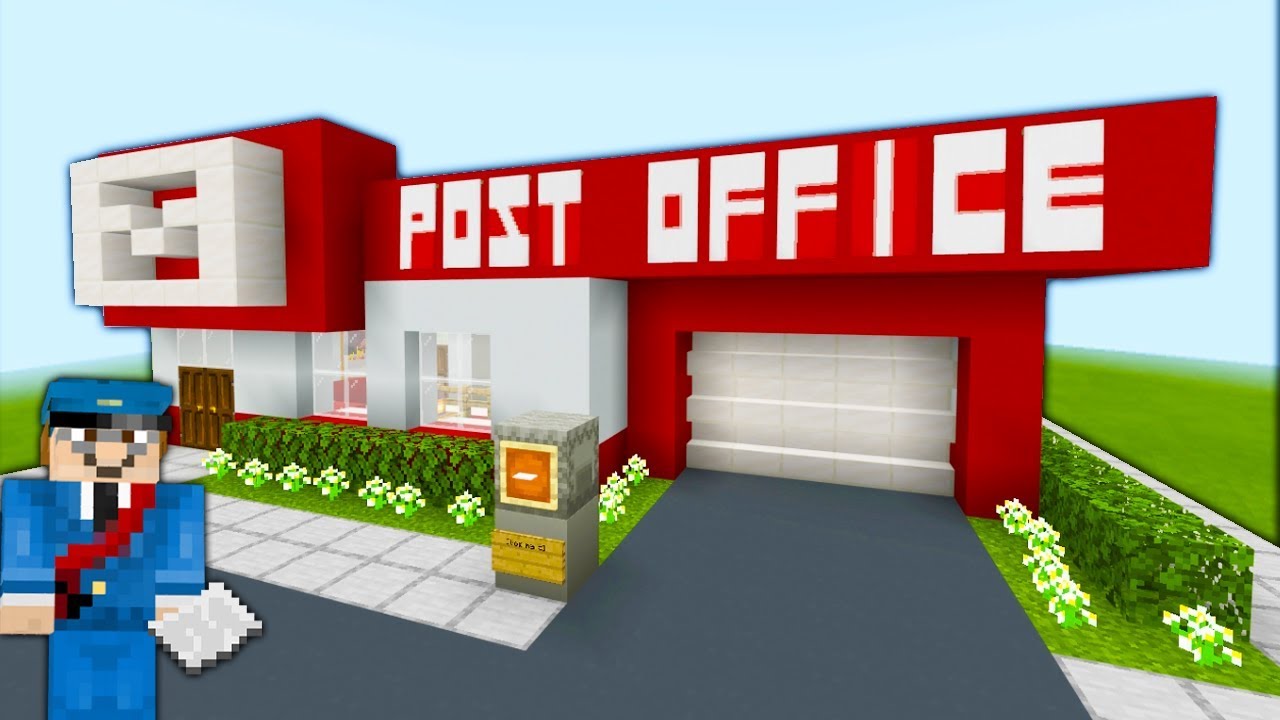 Minecraft Tutorial: How To Make A Post Office "2019 City Tutorial