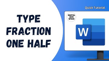 How to type fraction one half ½ in Word