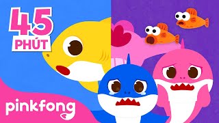 Hát cùng Gia đình Cá mập 3 | + Tuyển tập | Cá Mập Con | Pinkfong Baby Shark Nhạc thiếu nhi