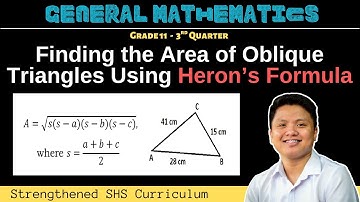 Finding the Area of Oblique Triangles Using Heron