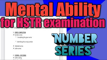 Number series//mental ability for HSTR examination//g.m. learning center//#numberseries